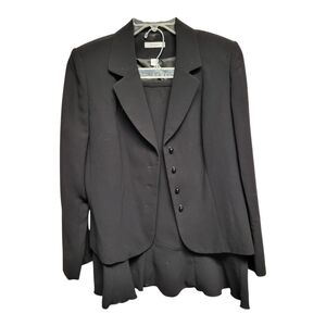 Dress Barn Black Suit Classic Style with Skirt - Size 12